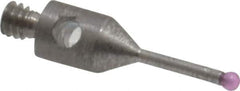 SPI - 1 mm Ball Diameter, M2 Thread, Ruby Point Ball Tip CMM Stylus - 10 mm Overall Length - Industrial Tool & Supply
