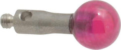 SPI - 6 mm Ball Diameter, M2 Thread, Ruby Point Ball Tip CMM Stylus - 10 mm Overall Length - Industrial Tool & Supply