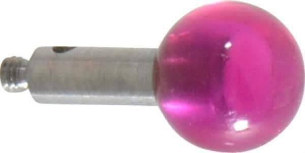 SPI - 8 mm Ball Diameter, M2 Thread, Ruby Point Ball Tip CMM Stylus - 12 mm Overall Length - Industrial Tool & Supply