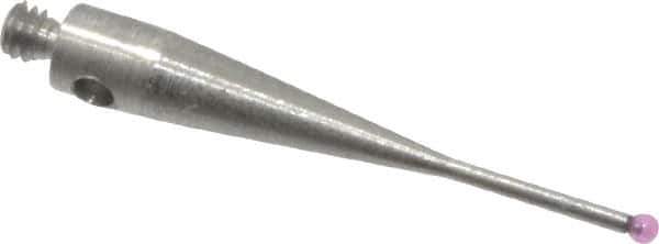 SPI - 1 mm Ball Diameter, M2 Thread, Ruby Point Ball Tip CMM Stylus - 20 mm Overall Length - Industrial Tool & Supply