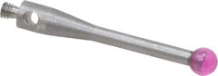 SPI - 3 mm Ball Diameter, M2 Thread, Ruby Point Ball Tip CMM Stylus - 20 mm Overall Length - Industrial Tool & Supply