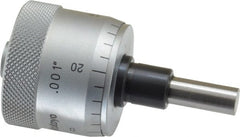 Mitutoyo - 1/2 Inch, 1.14 Inch Thimble, 6.35mm Diameter x 0.6102 Inch Long Spindle, Mechanical Micrometer Head - Industrial Tool & Supply