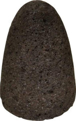 Norton - Type 16, 2" Max Diam, 3" Head Thickness, 20 Grit Cone - Zirconia Alumina, Very Coarse Grade, 5/8-11 Shank Thread - Industrial Tool & Supply