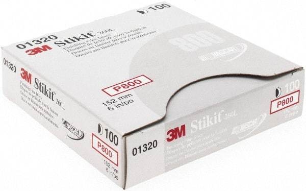 3M - Adhesive PSA Disc - Ultra Fine Grade, White, Film Backing, Flexible, Use with Random Orbital Sanders - Industrial Tool & Supply