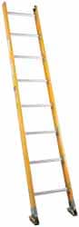 Made in USA - 8' High, Type IA Rating, Fiberglass Extension Ladder - Industrial Tool & Supply