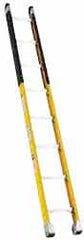 Made in USA - 10' High, Type IA Rating, Fiberglass Extension Ladder - Industrial Tool & Supply