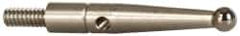 Compac - 2mm Ball Diam, Carbide, Ball Test Indicator Contact Point - 0.72" Contact Point Length, Use with Brown & Sharpe Dial Test Indicators - Industrial Tool & Supply