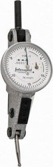 INTERAPID - 0.06 Inch Range, 0.0005 Inch Dial Graduation, Horizontal Dial Test Indicator - 1.2 Inch White Dial, 0-15-0 Dial Reading - Industrial Tool & Supply