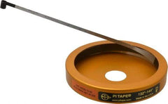 Made in USA - 0.001 Inch Graduation, 132 to 144 Inch Measurement, Spring Steel Diameter Tape Measure - 1/2 Inch Wide, 0.01 Inch Thick - Industrial Tool & Supply