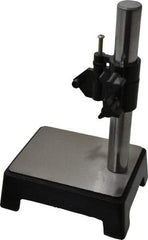 Value Collection - Steel, Rectangular Base, Comparator Gage Stand - 8-1/2" High, 5-1/2" Base Length x 4-1/4" Base Width x 2.16" Base Height, Includes Holder - Industrial Tool & Supply