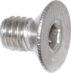 Value Collection - M4x0.70 Metric Coarse Hex Socket Drive, 90° Flat Screw - Grade 18-8 & Austenitic A2 Stainless Steel, Fully Threaded, 6mm OAL - Industrial Tool & Supply