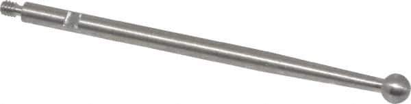 SPI - 1/8" Ball Diam, Steel, Ball Test Indicator Contact Point - 1-3/4" Contact Point Length, Use with Peacock Test Indicators - Industrial Tool & Supply