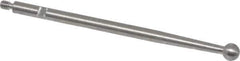SPI - 1/8" Ball Diam, Steel, Ball Test Indicator Contact Point - 1-3/4" Contact Point Length, Use with Peacock Test Indicators - Industrial Tool & Supply