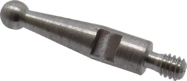 SPI - 0.078" Ball Diam, Steel, Ball Test Indicator Contact Point - 1/2" Contact Point Length, Use with Peacock Test Indicators - Industrial Tool & Supply