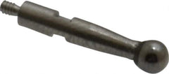 SPI - 0.12" Ball Diam, Carbide, Ball Test Indicator Contact Point - 1/2" Contact Point Length, Use with Brown & Sharpe Test Indicators - Industrial Tool & Supply
