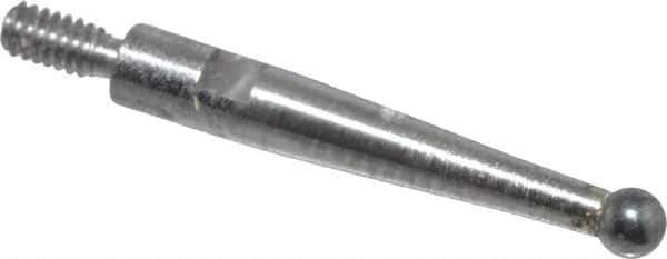 SPI - 0.08" Ball Diam, Carbide, Ball Test Indicator Contact Point - 0.7" Contact Point Length, Use with Mitutoyo Test Indicators - Industrial Tool & Supply