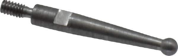 SPI - 0.08" Ball Diam, Steel, Ball Test Indicator Contact Point - 0.7" Contact Point Length, Use with Mitutoyo Test Indicators - Industrial Tool & Supply