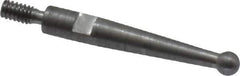 SPI - 0.08" Ball Diam, Steel, Ball Test Indicator Contact Point - 0.7" Contact Point Length, Use with Mitutoyo Test Indicators - Industrial Tool & Supply