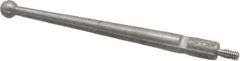 SPI - 0.12" Ball Diam, Steel, Ball Test Indicator Contact Point - 1-1/2" Contact Point Length, Use with Mitutoyo Test Indicators - Industrial Tool & Supply