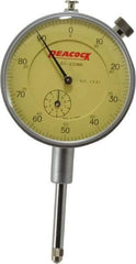 Peacock - 20mm Range, 0-100 Dial Reading, 0.01mm Graduation Dial Drop Indicator - 2-3/64" Dial, Revolution Counter - Industrial Tool & Supply