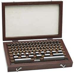 SPI - 81 Piece, 0.05 to 4", Economy Grade, Steel Gage Block Set - Rectangular, 0.00005" Tolerance - Industrial Tool & Supply