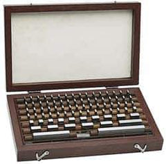 SPI - 81 Piece, 0.05 to 4", Economy Grade, Steel Gage Block Set - Rectangular, 0.00005" Tolerance - Industrial Tool & Supply