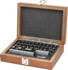 SPI - 36 Piece, 0.05 to 4", Grade AS-1, Steel Gage Block Set - Rectangular, +16 - 8µ (2"), +24 - 12µ (4"), +8 - 4µ (0.050-1") Tolerance - Industrial Tool & Supply