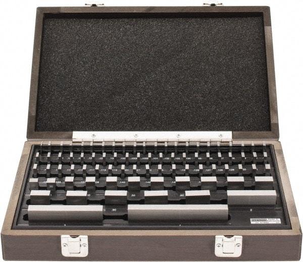 SPI - 81 Piece, 0.05 to 4", Economy Grade, Steel Gage Block Set - Rectangular, 0.00005" Tolerance - Industrial Tool & Supply