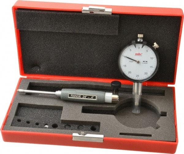 Value Collection - 9 Anvil, 0.24 to 0.4" Dial Bore Gage - 0.0005" Graduation, 1.57" Gage Depth - Industrial Tool & Supply