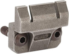 Mitee-Bite - 7-1/2mm Clamping Height, 880 Lb Clamping Pressure, Raised Height Double Stop Positioning Stop - 7-1/2mm Jaw Height, Spring Steel, Series Mitee-Bite Kopal Mini Clamps - Industrial Tool & Supply