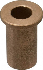 Boston Gear - 1/2" Inside x 3/4" Outside Diam, Oil Impregnated Bronze Sleeve Bearing - 1" Flange Outside Diam, 1/8" Flange Thickness, 1-1/2" OAL - Industrial Tool & Supply