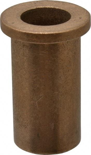 Boston Gear - 5/8" Inside x 7/8" Outside Diam, Oil Impregnated Bronze Sleeve Bearing - 1-1/8" Flange Outside Diam, 5/32" Flange Thickness, 1-3/4" OAL - Industrial Tool & Supply