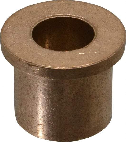Boston Gear - 5/8" Inside x 1" Outside Diam, Oil Impregnated Bronze Sleeve Bearing - 1-1/4" Flange Outside Diam, 5/32" Flange Thickness, 1" OAL - Industrial Tool & Supply
