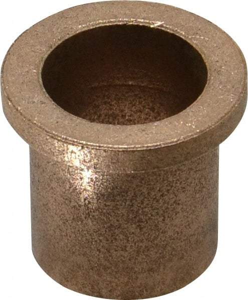 Boston Gear - 3/4" Inside x 7/8" Outside Diam, Oil Impregnated Bronze Sleeve Bearing - 1-1/8" Flange Outside Diam, 5/32" Flange Thickness, 1" OAL - Industrial Tool & Supply