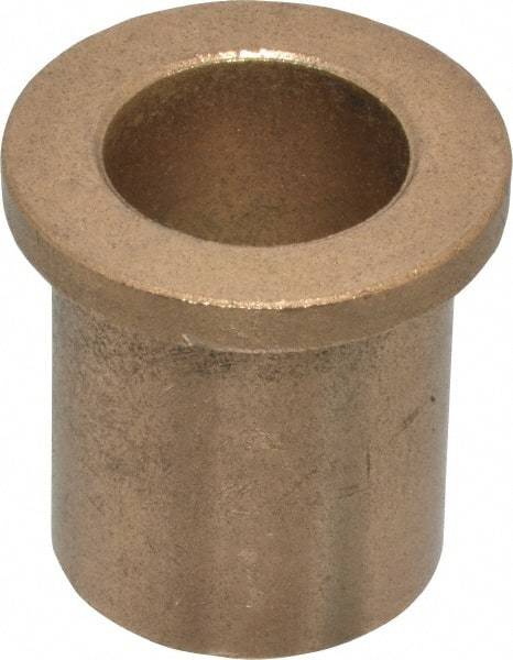 Boston Gear - 3/4" Inside x 1" Outside Diam, Oil Impregnated Bronze Sleeve Bearing - 1-1/4" Flange Outside Diam, 5/32" Flange Thickness, 1-1/4" OAL - Industrial Tool & Supply
