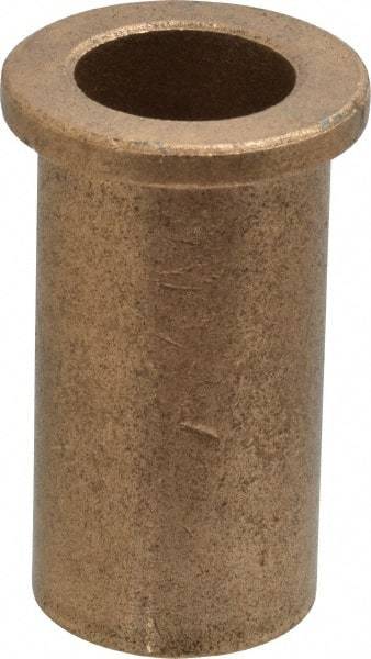 Boston Gear - 3/4" Inside x 1" Outside Diam, Oil Impregnated Bronze Sleeve Bearing - 1-1/4" Flange Outside Diam, 5/32" Flange Thickness, 2" OAL - Industrial Tool & Supply