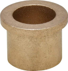 Boston Gear - 7/8" Inside x 1-1/8" Outside Diam, Oil Impregnated Bronze Sleeve Bearing - 1-3/8" Flange Outside Diam, 5/32" Flange Thickness, 1" OAL - Industrial Tool & Supply