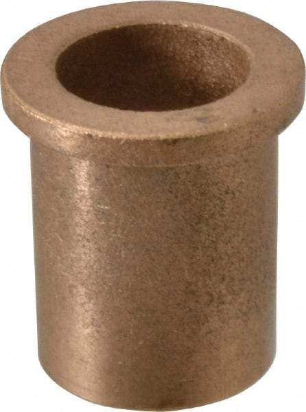 Boston Gear - 7/8" Inside x 1-1/8" Outside Diam, Oil Impregnated Bronze Sleeve Bearing - 1-3/8" Flange Outside Diam, 5/32" Flange Thickness, 1-1/2" OAL - Industrial Tool & Supply