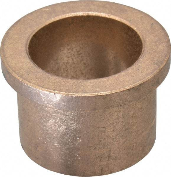 Boston Gear - 1" Inside x 1-1/4" Outside Diam, Oil Impregnated Bronze Sleeve Bearing - 1-1/2" Flange Outside Diam, 3/16" Flange Thickness, 1" OAL - Industrial Tool & Supply