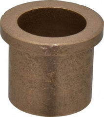 Boston Gear - 1" Inside x 1-1/4" Outside Diam, Oil Impregnated Bronze Sleeve Bearing - 1-1/2" Flange Outside Diam, 3/16" Flange Thickness, 1-1/4" OAL - Industrial Tool & Supply