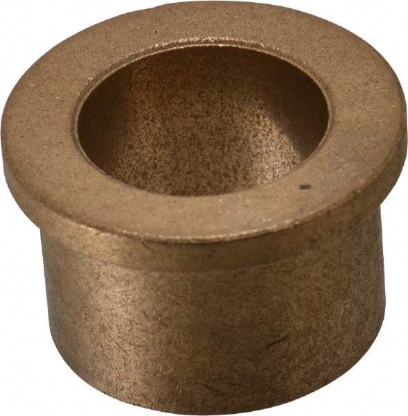 Boston Gear - 1" Inside x 1-3/8" Outside Diam, Oil Impregnated Bronze Sleeve Bearing - 1-5/8" Flange Outside Diam, 3/16" Flange Thickness, 1" OAL - Industrial Tool & Supply