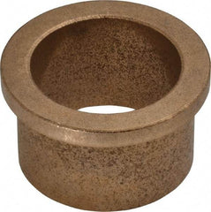 Boston Gear - 1-1/4" Inside x 1-1/2" Outside Diam, Oil Impregnated Bronze Sleeve Bearing - 1-3/4" Flange Outside Diam, 3/16" Flange Thickness, 1" OAL - Industrial Tool & Supply