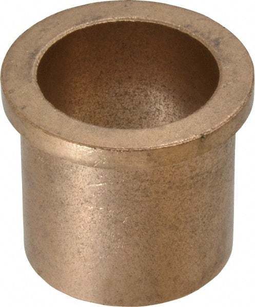 Boston Gear - 1-1/4" Inside x 1-1/2" Outside Diam, Oil Impregnated Bronze Sleeve Bearing - 1-3/4" Flange Outside Diam, 3/16" Flange Thickness, 1-1/2" OAL - Industrial Tool & Supply
