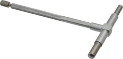 Value Collection - 2-1/8 to 3-1/2 Inch, 5.85 Inch Overall Length, Telescoping Gage - 5 Inch Long Handle, Hardened Tool Steel, Satin Chrome Finish - Industrial Tool & Supply