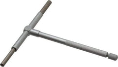 Value Collection - 3-1/2 to 6 Inch, 5.85 Inch Overall Length, Telescoping Gage - 5 Inch Long Handle, Hardened Tool Steel, Satin Chrome Finish - Industrial Tool & Supply