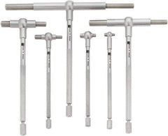 TESA Brown & Sharpe - 6 Piece, 5/16 to 6 Inch, Satin Chrome Finish, Telescoping Gage Set - Includes Plastic Case - Industrial Tool & Supply