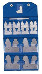 Value Collection - 33 Piece, 1/64 to 1 Inch Radius, Radius Gage Set - Satin Chrome Coated - Industrial Tool & Supply