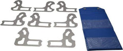 Value Collection - 8 Piece, 9/16 to 1 Inch Radius, Steel Radius Gage Set - 1/16 Inch Graduation, Satin Chrome Coated - Industrial Tool & Supply