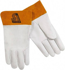 Steiner - Size XL Unlined Kidskin Welding Glove - 11-1/2" OAL, Safety Cuff, For TIG - Industrial Tool & Supply