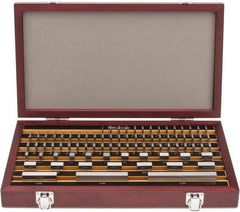 Mitutoyo - 81 Piece, 0.05 to 4", Grade 0, Steel Gage Block Set - Rectangular, 10µ (3"), 12µ (4"), 5µ (0.05-0.4"), 6µ (0.45-1"), 8µ (2") Tolerance - Industrial Tool & Supply